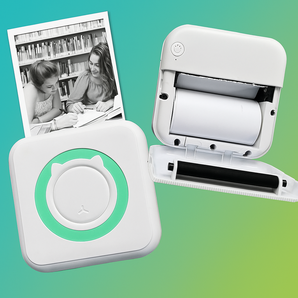 Portable Mini Thermal Printer Wirelessly BT 203dpi Photo Label Memo Wrong Question Printing With USB Cable Imprimante Portable